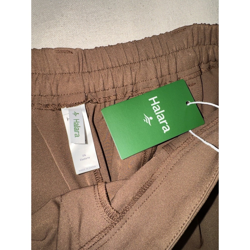 Halara Workwear Pants Trousers NWT Women's Size L Large Brown High Rise - Picture 4 of 6